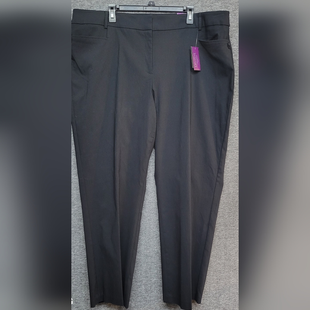 Madison Sexy Stretch Lane Bryant Black Dress Pants Womens Size 22.5 X 30.5"